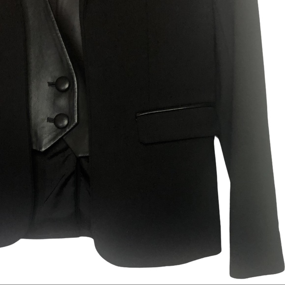 The Kooples Black Leather accented Vest + Blazer - Picture 6 of 11